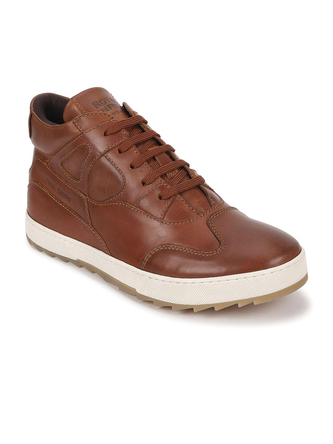 royal enfield men ramble leather sneakers