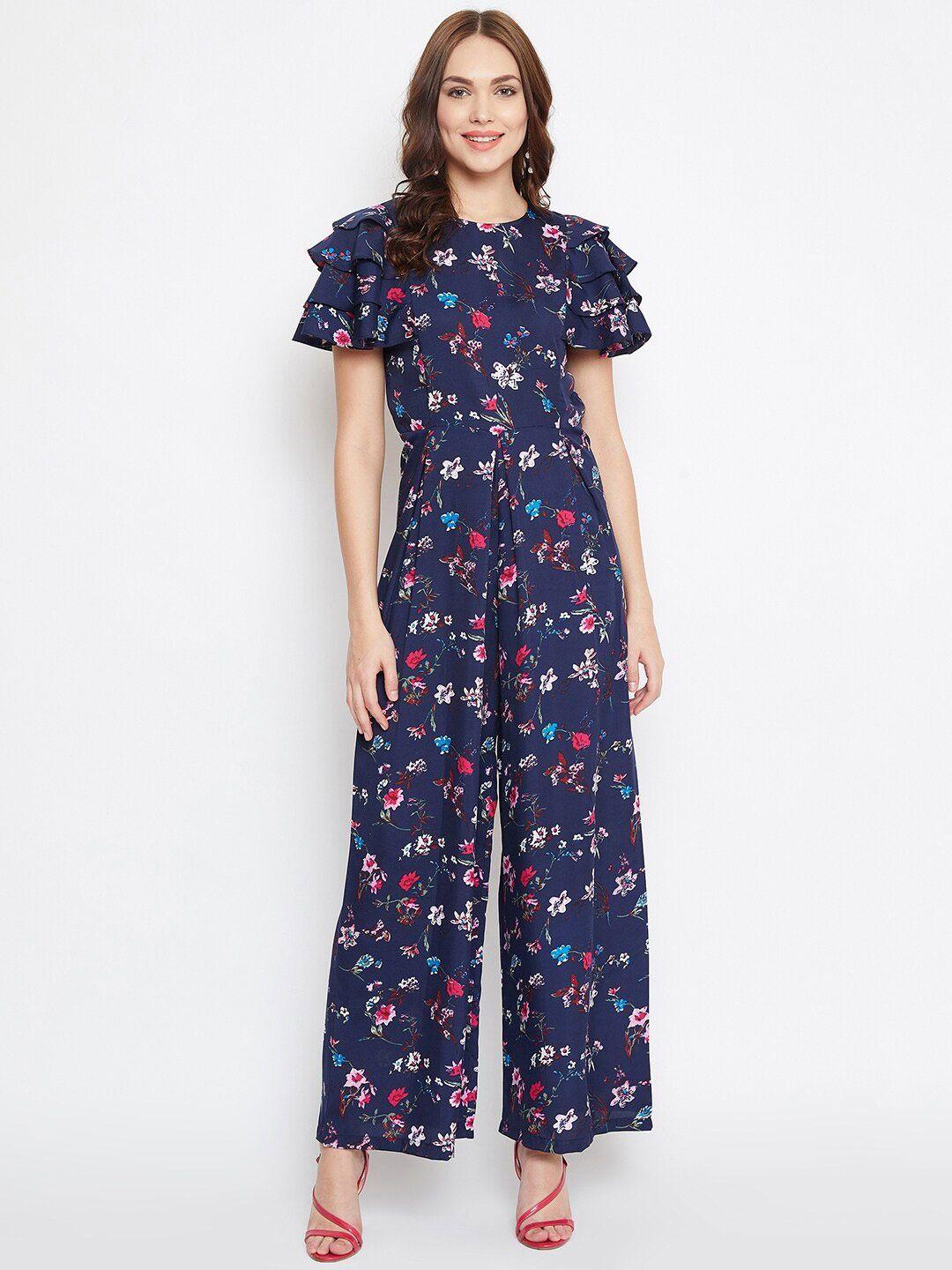 uptownie lite floral printed ruffled basic jumpsuit