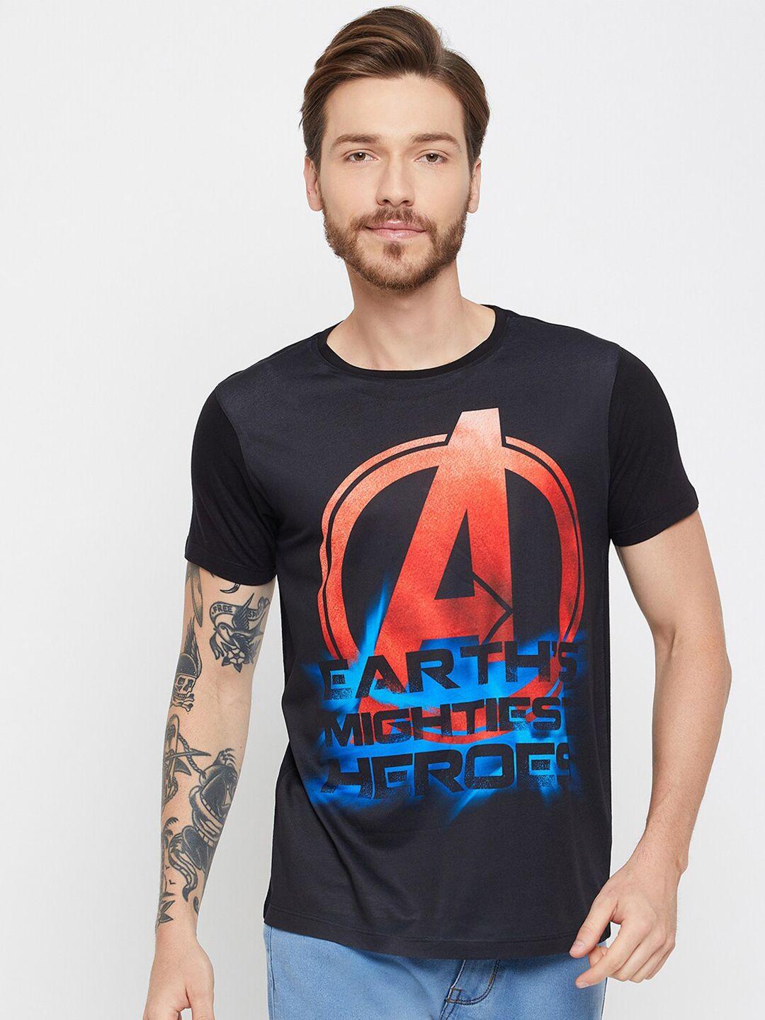 wear your mind marvel avengers printed round neck t-shirt