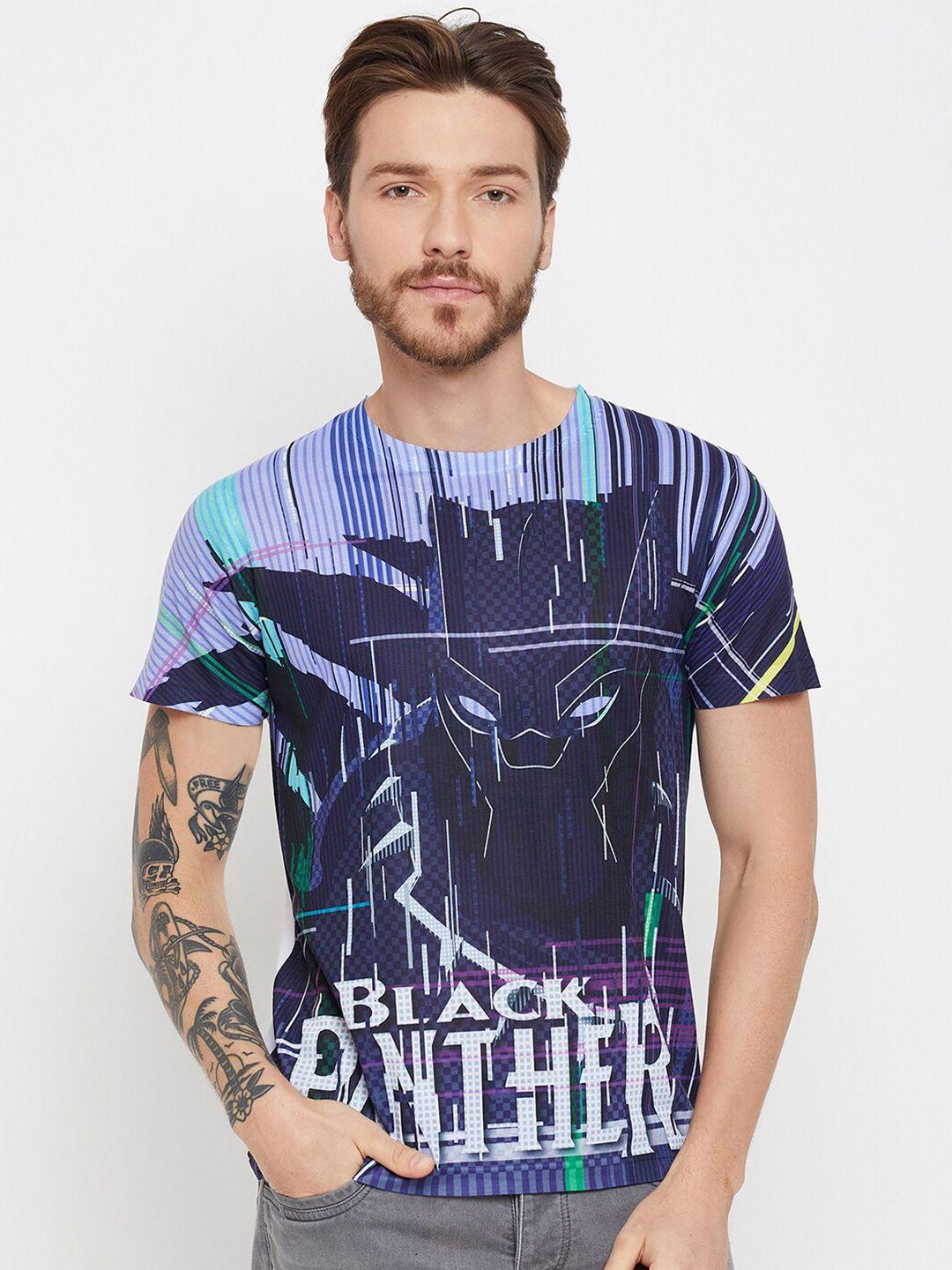 wear your mind black panther printed round neck t-shirt