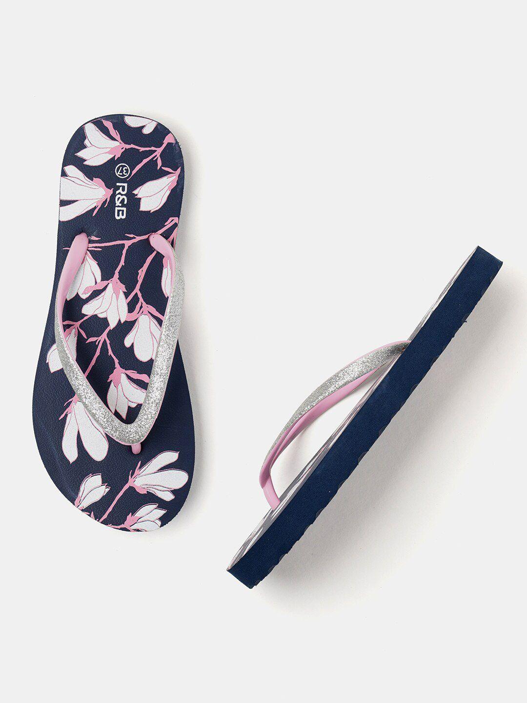 r&b women printed thong flip-flops