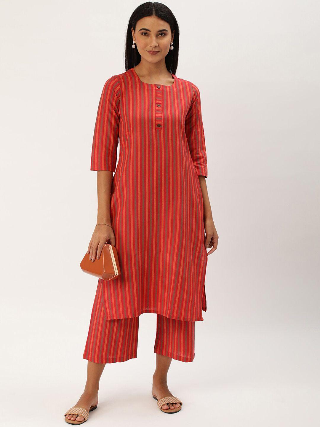 hritika striped kurta with trousers