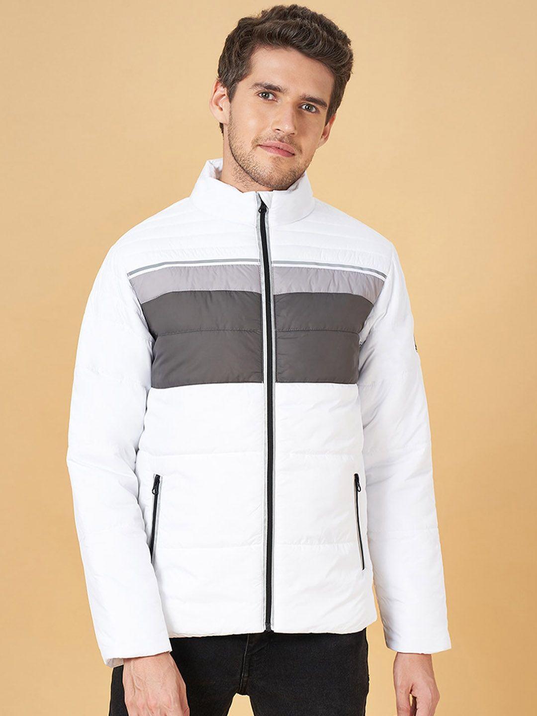 yu by pantaloons colourblocked padded jacket