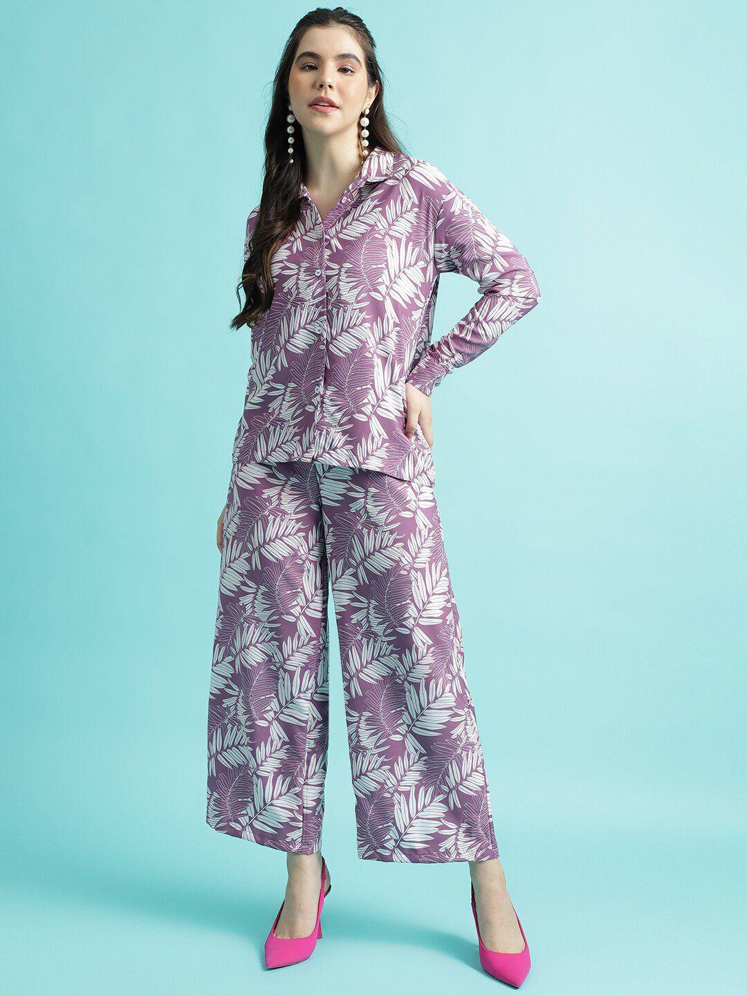 j turritopsis floral printed shirt & trouser