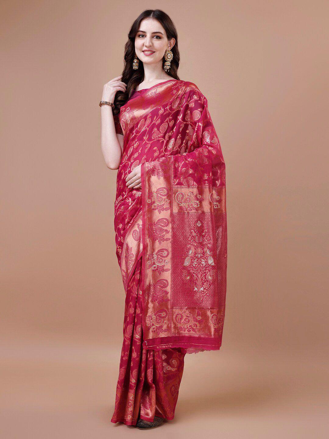 magmina woven design zari banarasi saree