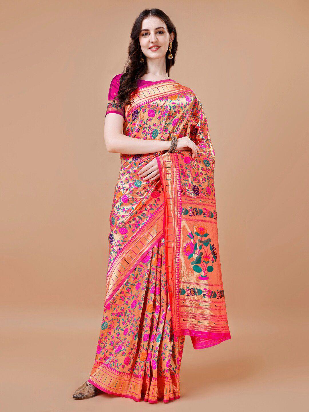 magmina woven design zari banarasi saree