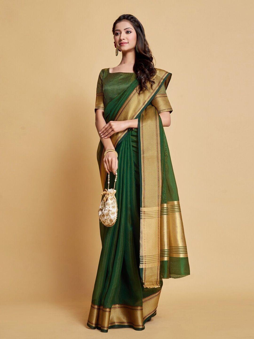 magmina zari detailed pure silk kanjeevaram saree