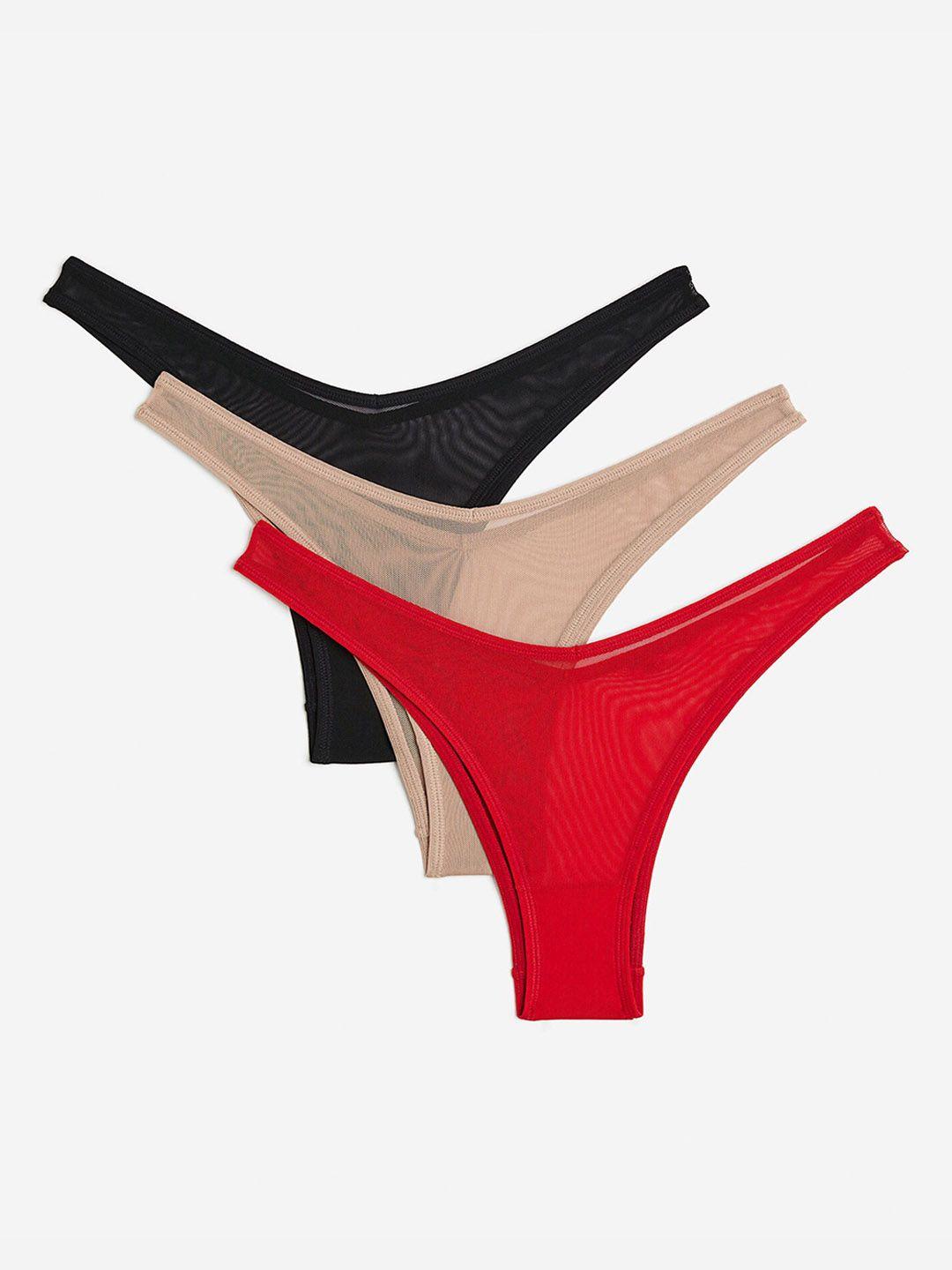 h&m 3-pack microfibre brazilian briefs