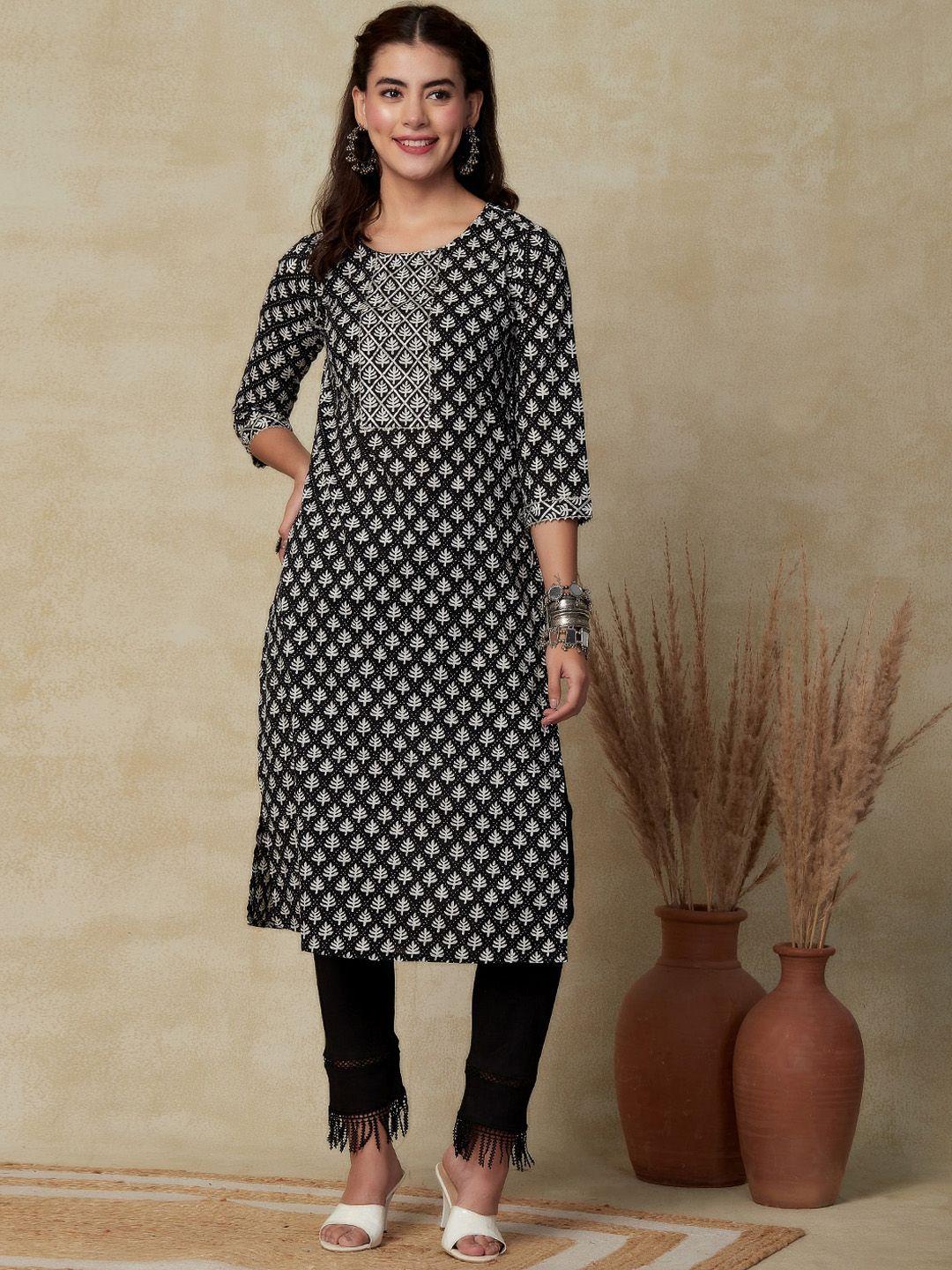 fashor ethnic motifs printed cotton kurta