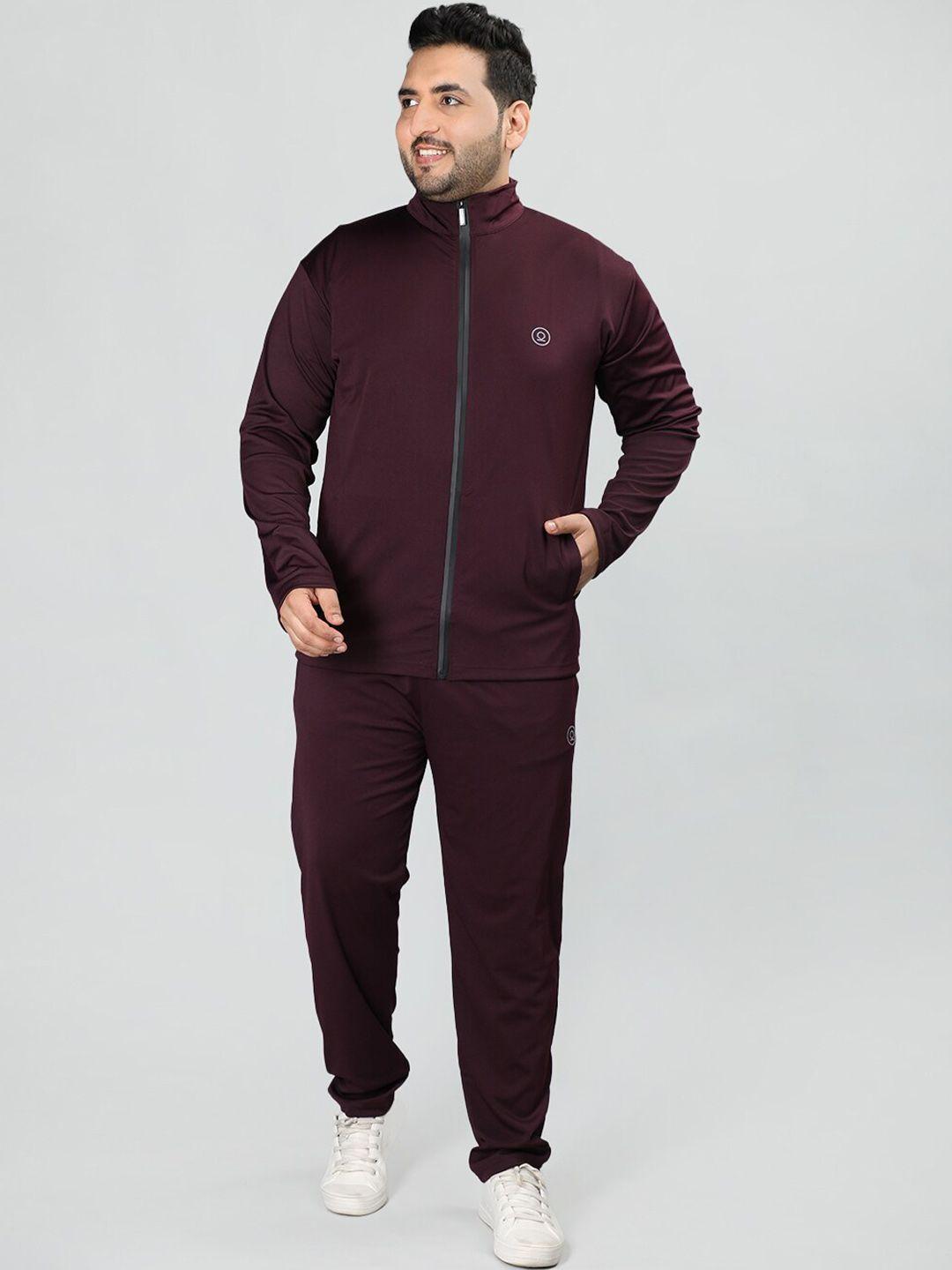 chkokko plus size mock collar zipper sports gym tracksuit