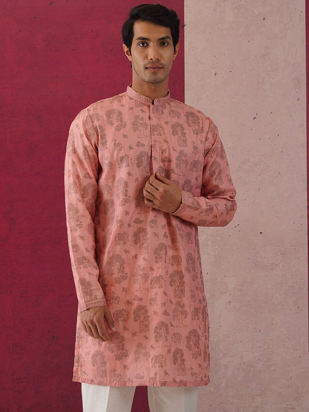 kalpraag floral embroidered kurta with trousers