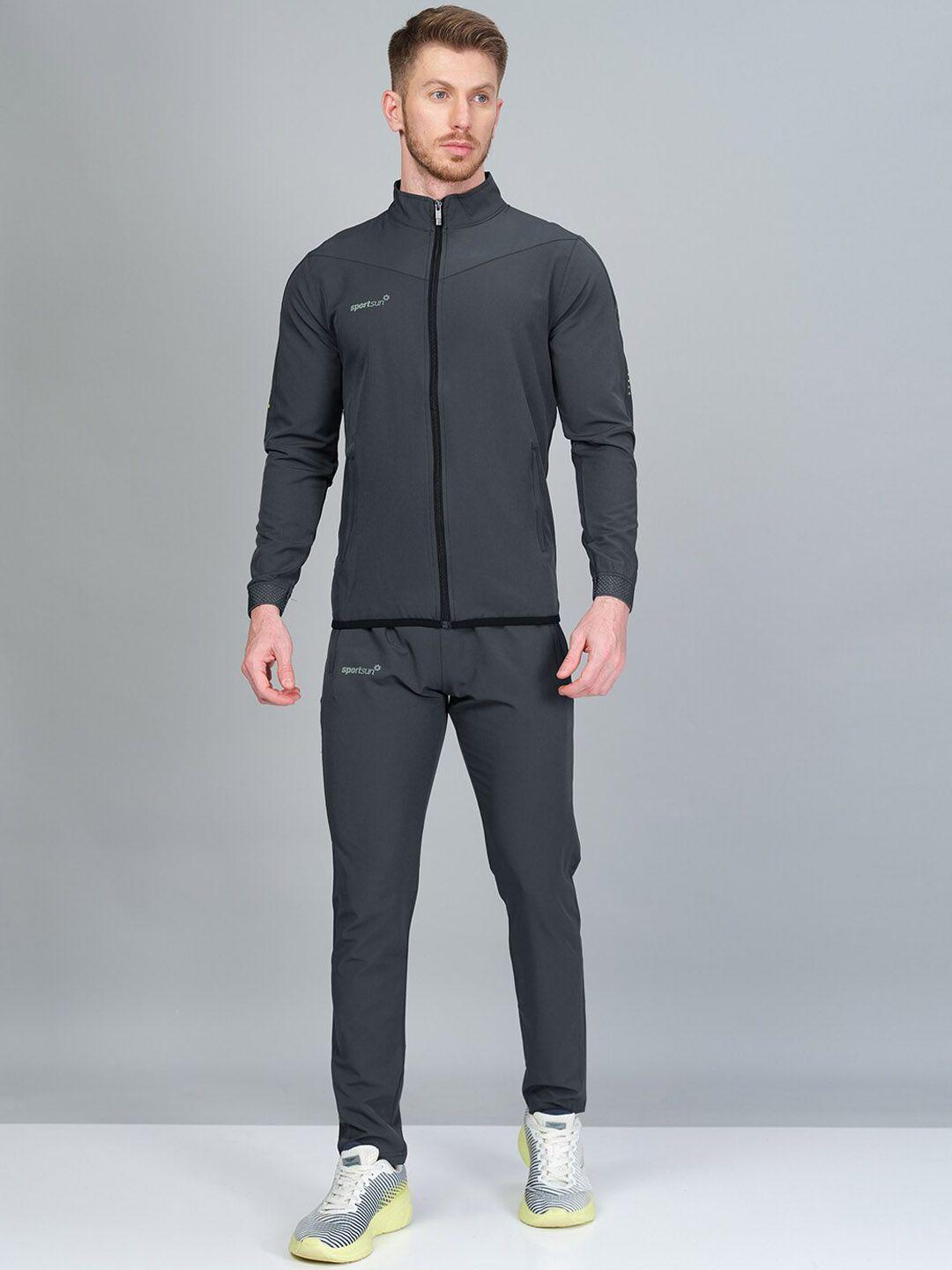 sport sun men mock collar tracksuits