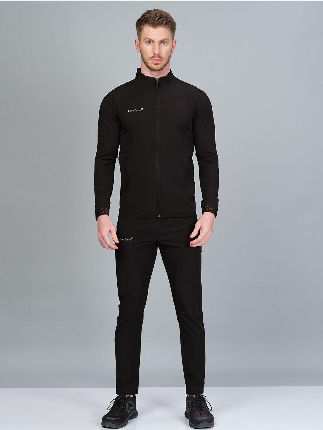 sport sun men mock collar tracksuits