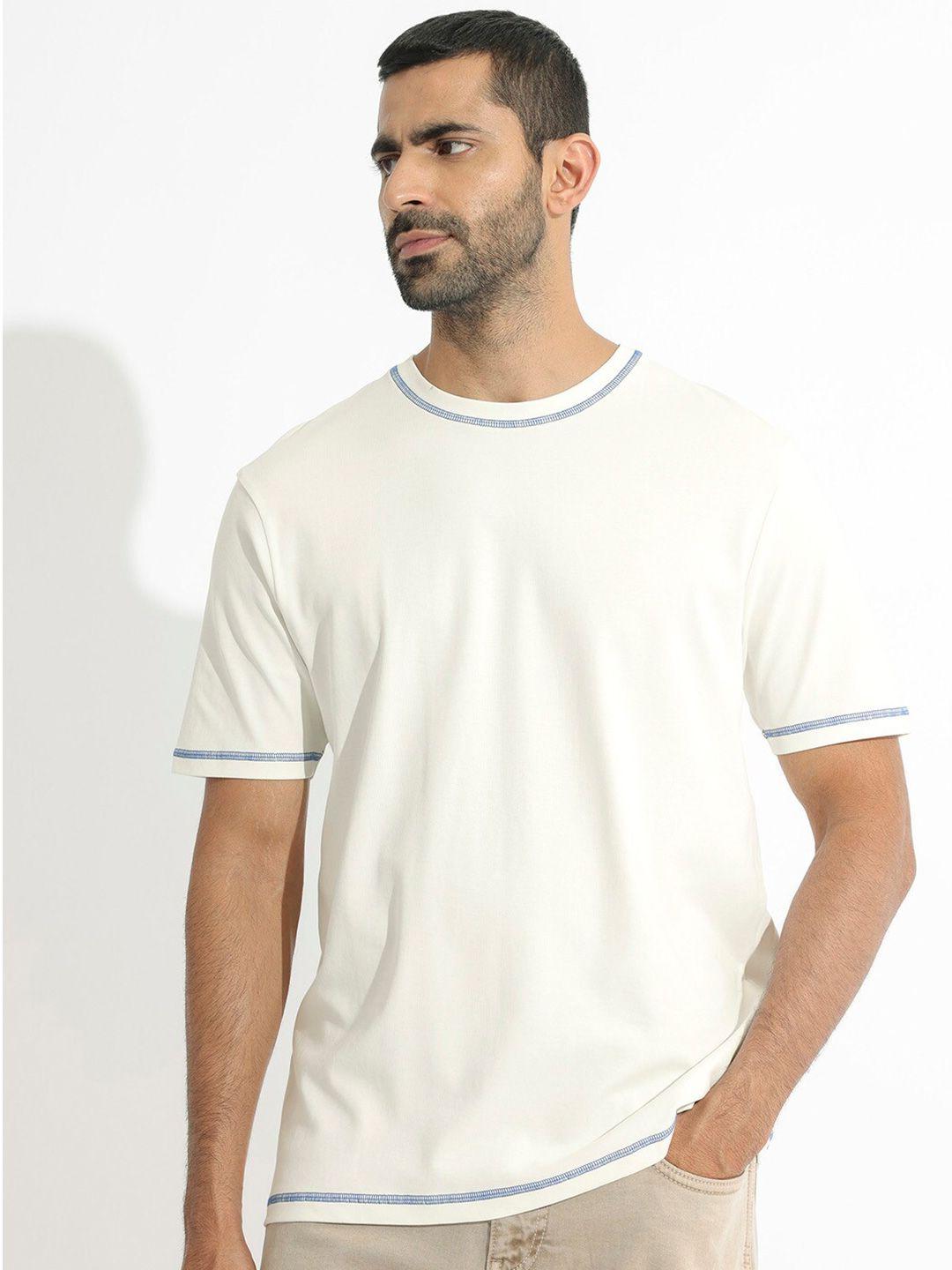 rare rabbit round neck slim fit cotton t-shirt