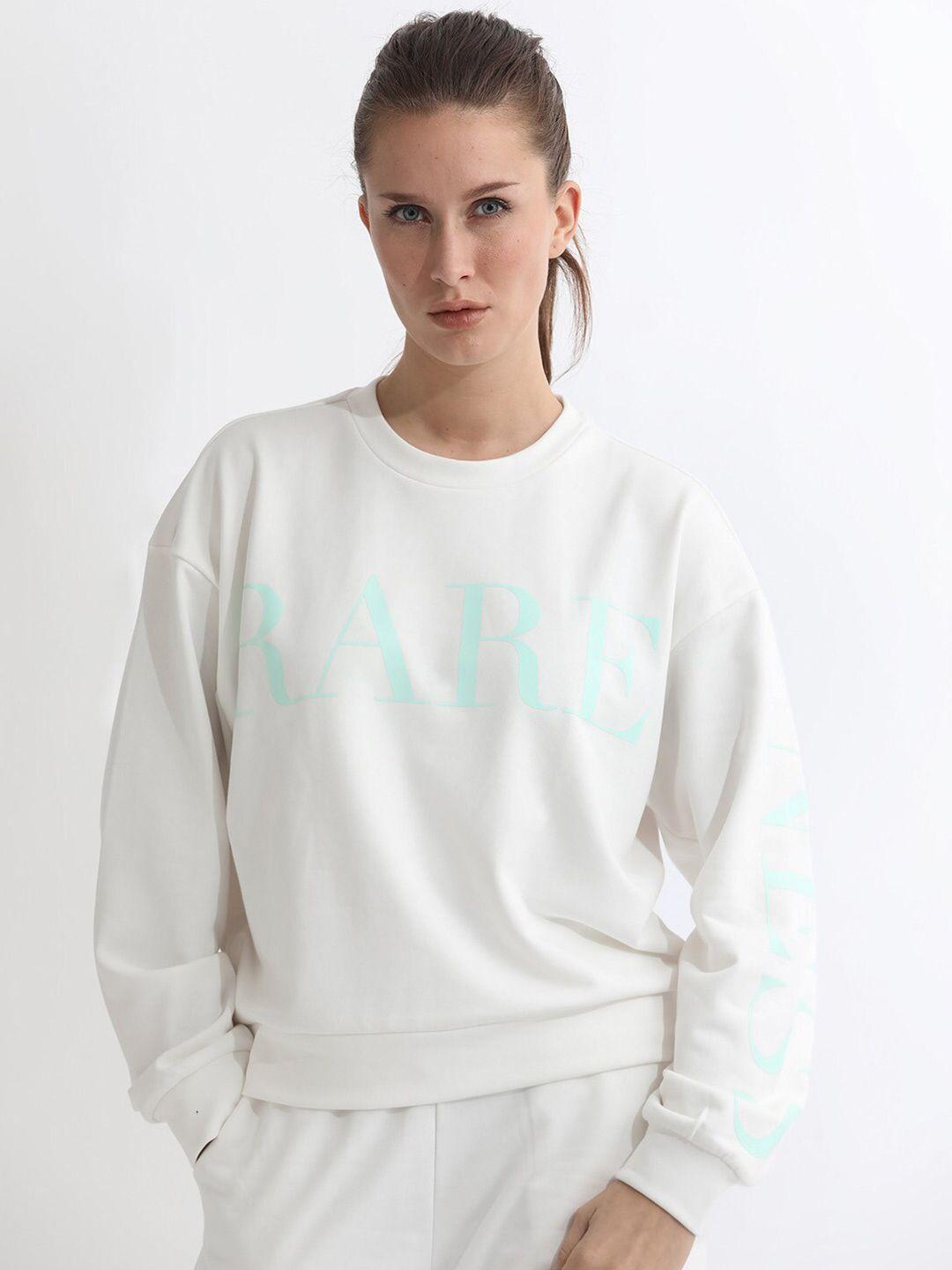 rareism typography printed cotton sweatshirt