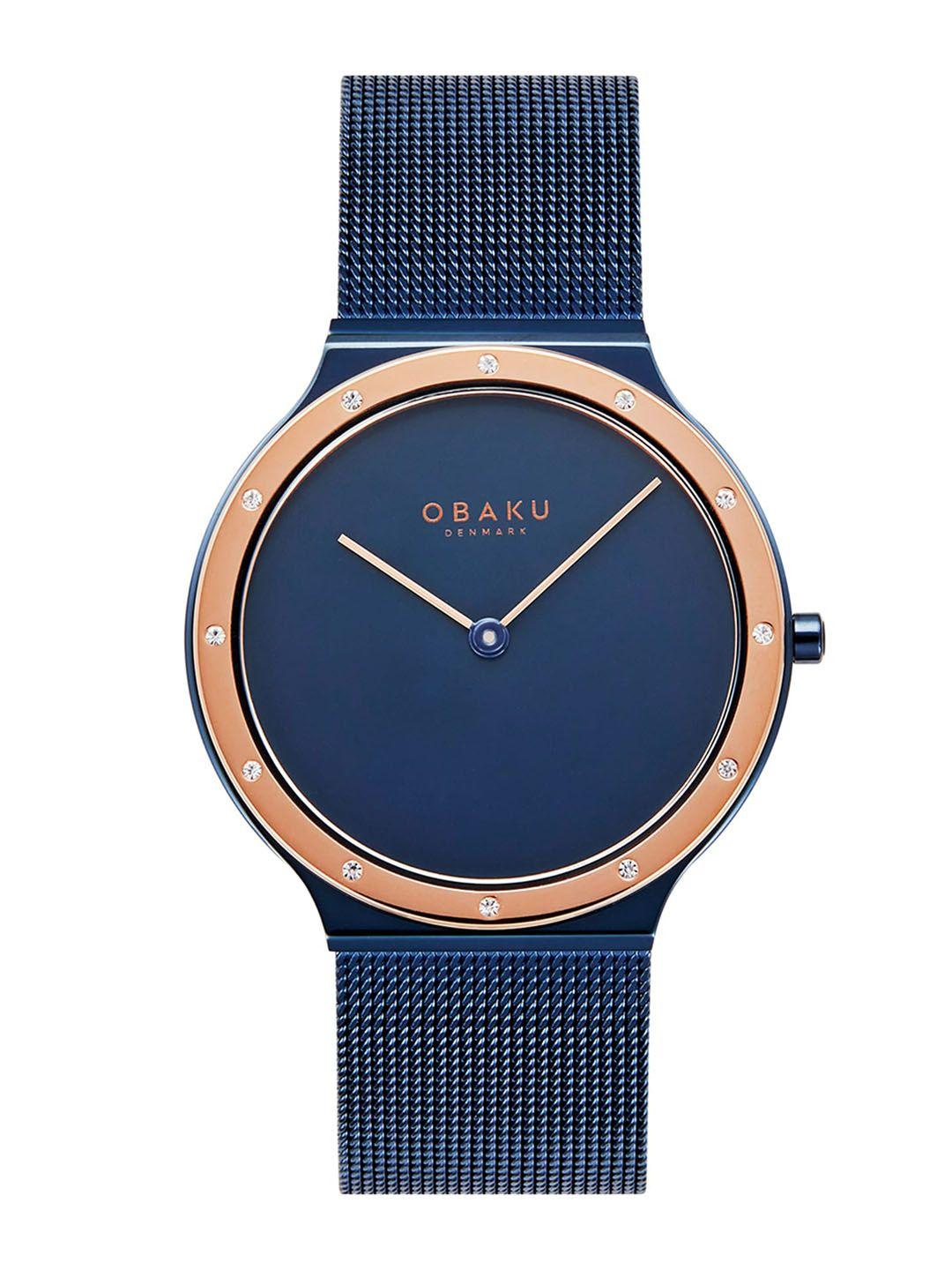 obaku note lille ocean women stainless steel bracelet style analogue watch v285leslml