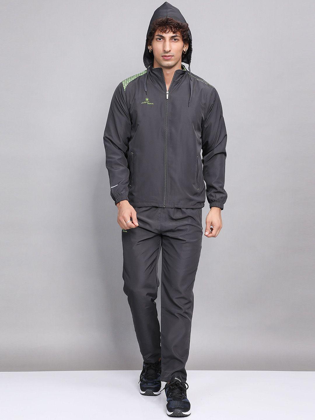 sport sun hooded sports tracksuit