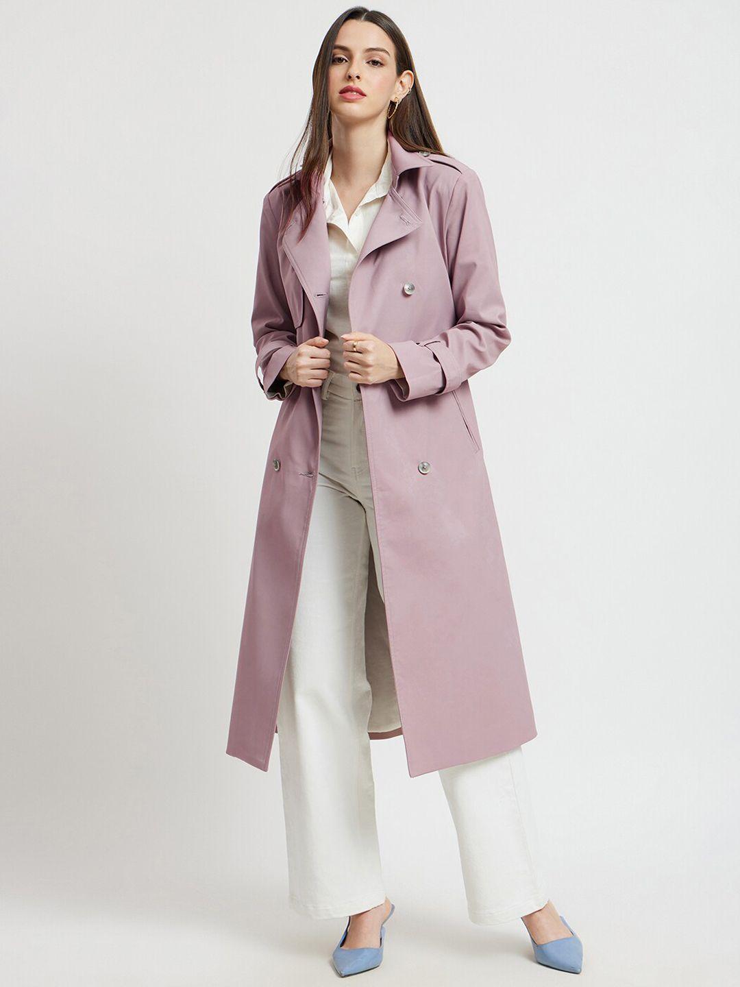 fablestreet double-breasted longline trench coat