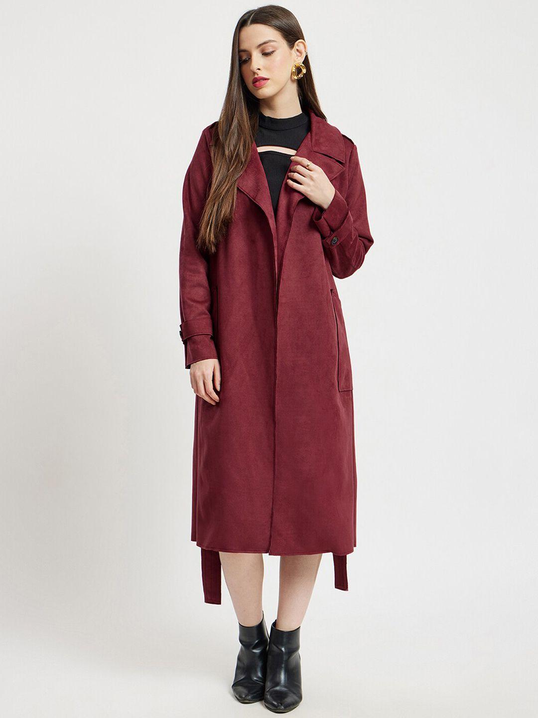 fablestreet single breasted notched lapel longline overcoat