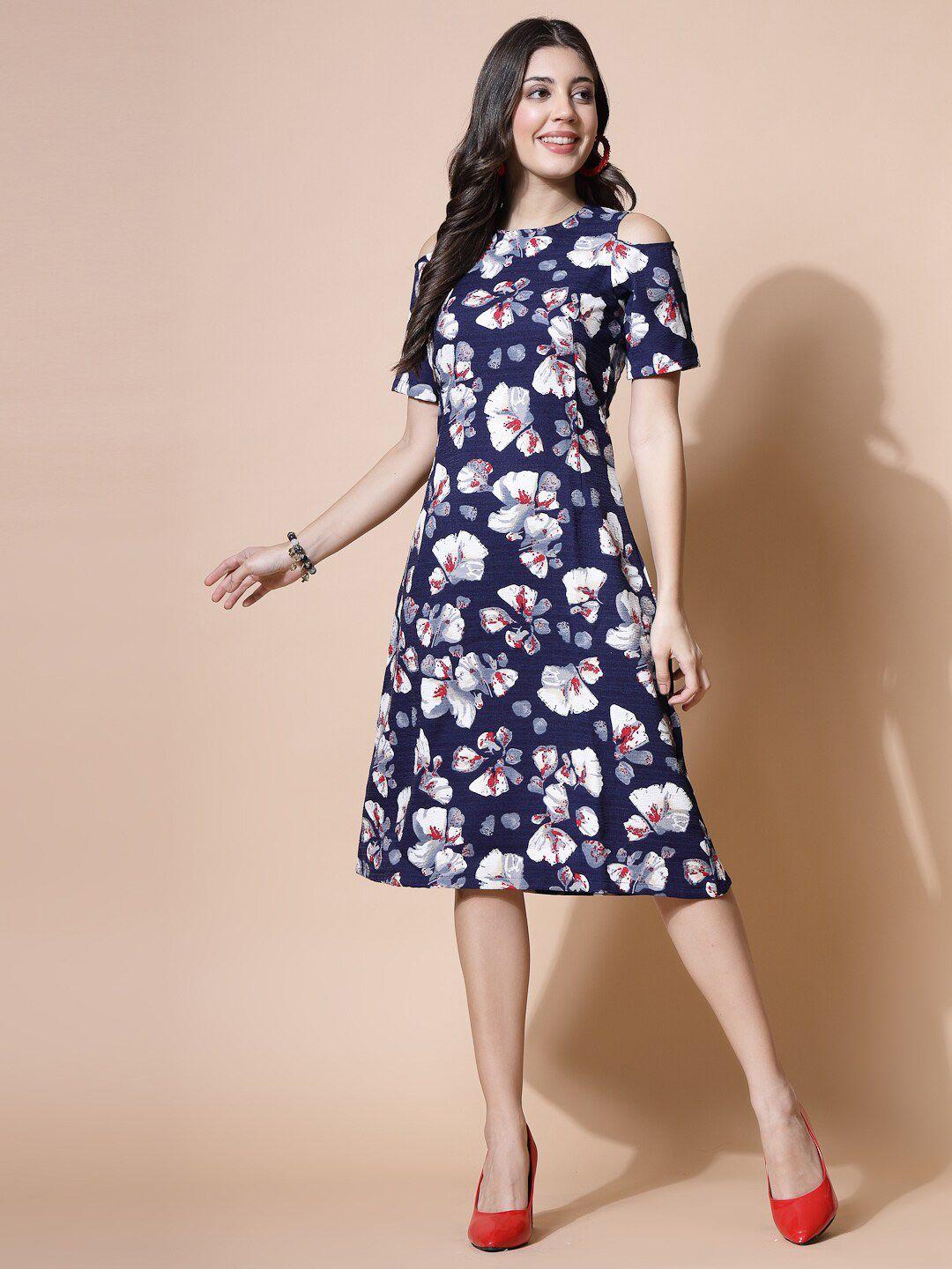 chanira la parezza floral printed a-line dress