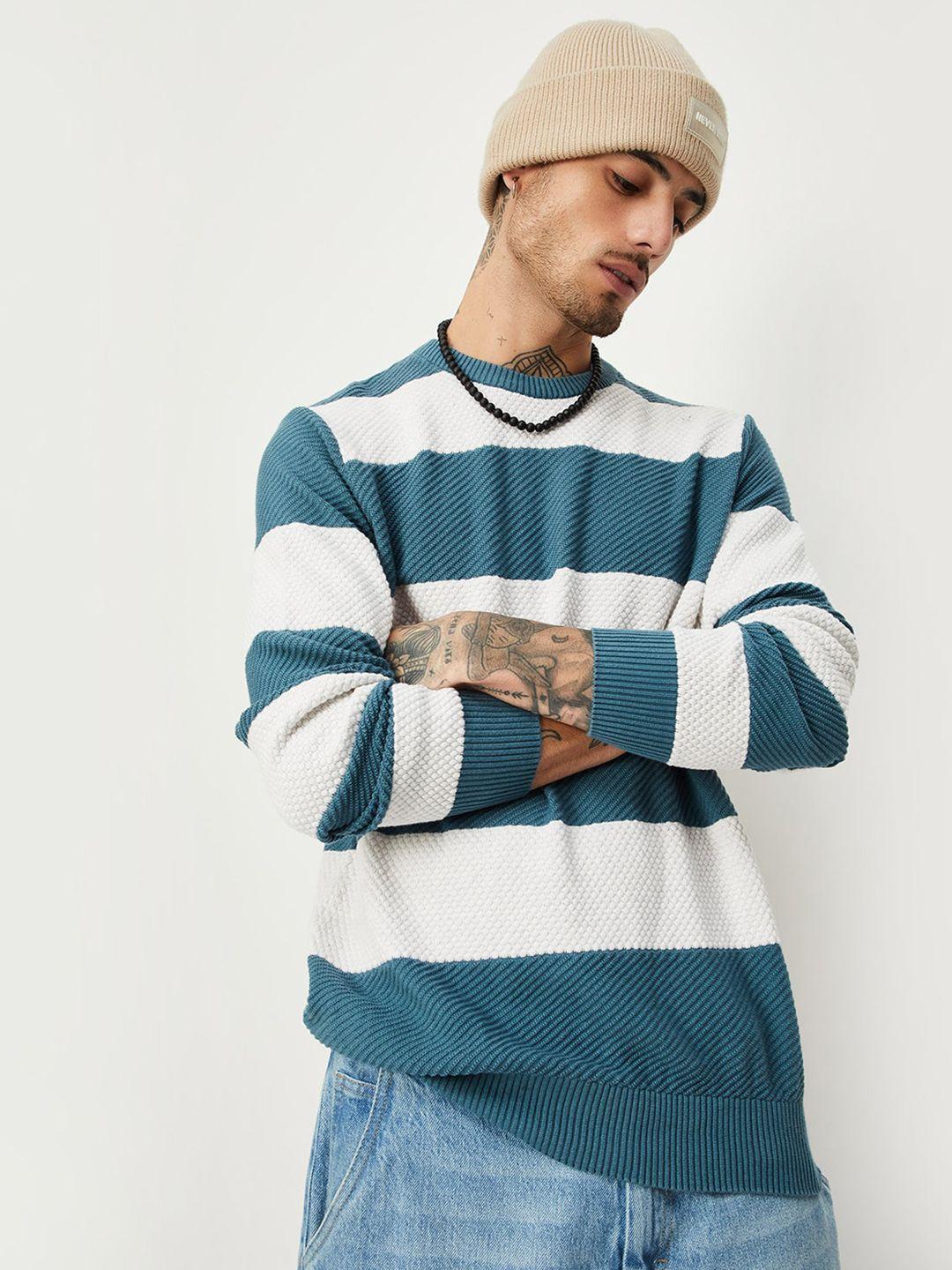 max colourblocked cotton pullover