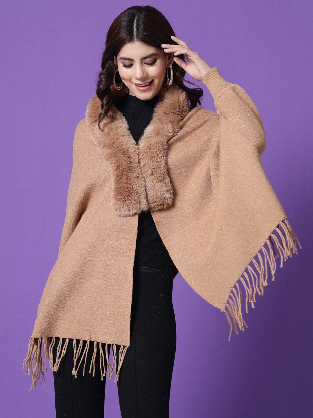 mafadeny v-neck longline poncho