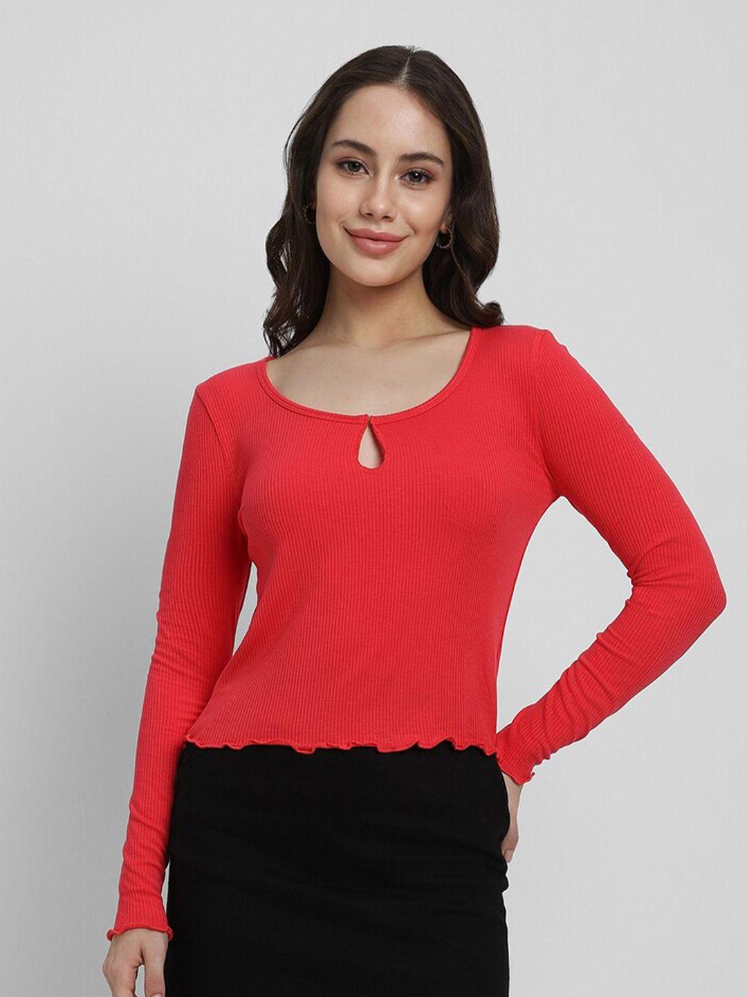 forever 21 keyhole neck fitted top