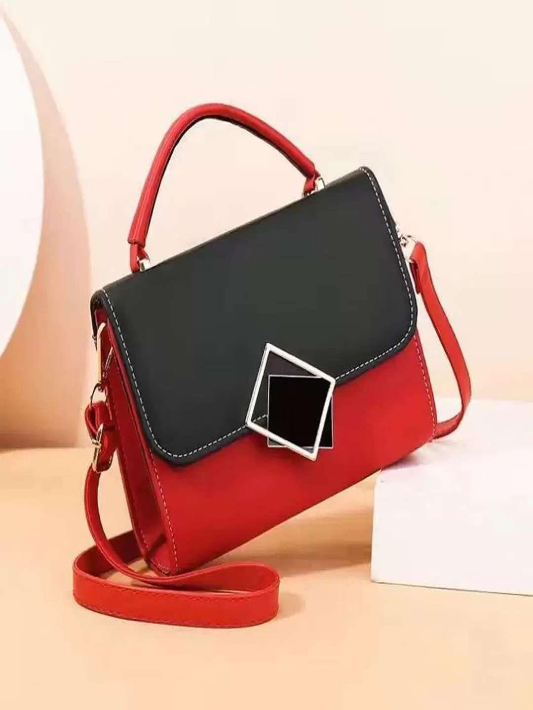 likaa colourblocked structured oversized leather handheld bag