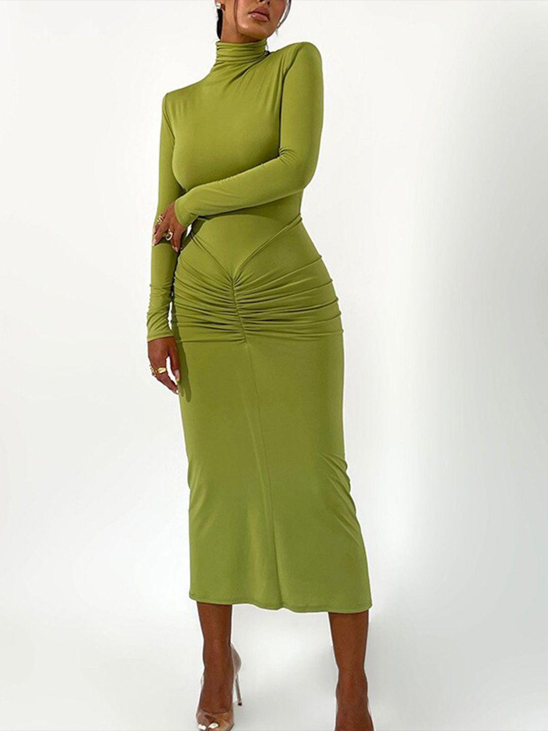 stylecast green & old moss green bodycon midi dress