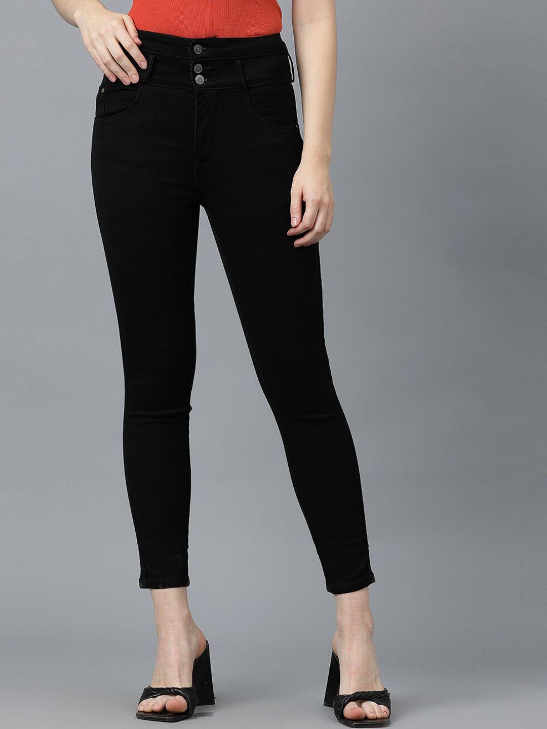 code 61 women skinny fit high-rise stretchable jeans