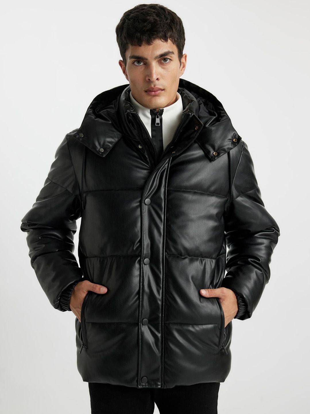 defacto mock collar long sleeves puffer jacket