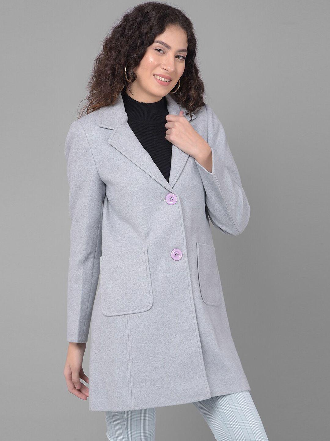 crimsoune club long sleeved notched lapel collar  longline overcoat