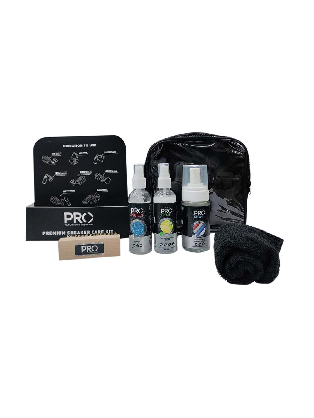 pro brand logo printed sneaker care kit -neutral shoe care