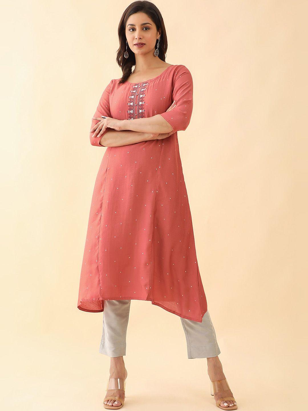 maybell floral embroidered a-line kurta