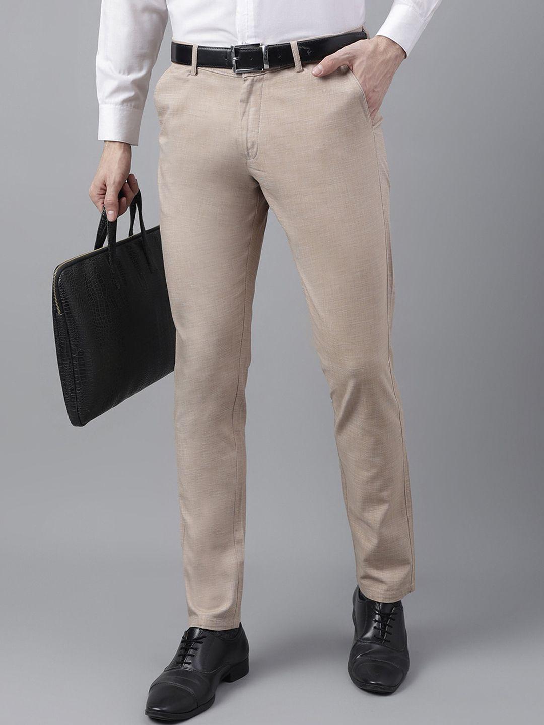 hancock men original slim fit easy wash formal trousers