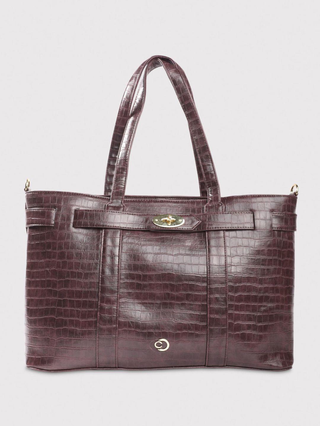 caprese textured leather shopper tote bag