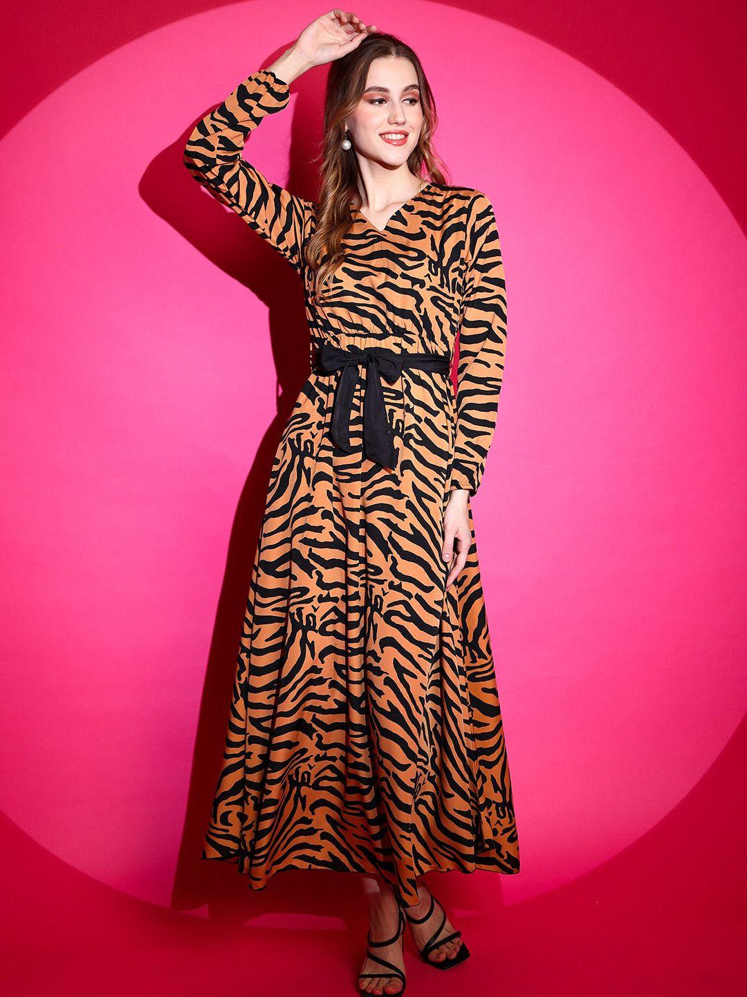 sheetal associates animal printed maxi dress