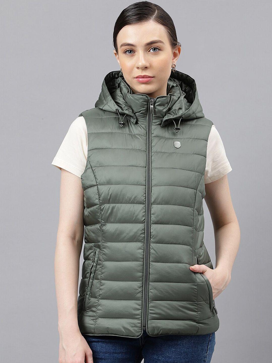 woods sleeveless hooded puffer jacket