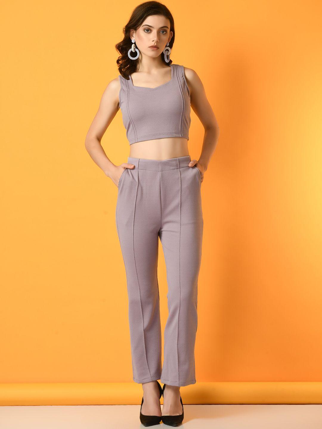 dressberry fitted croped top with trousers