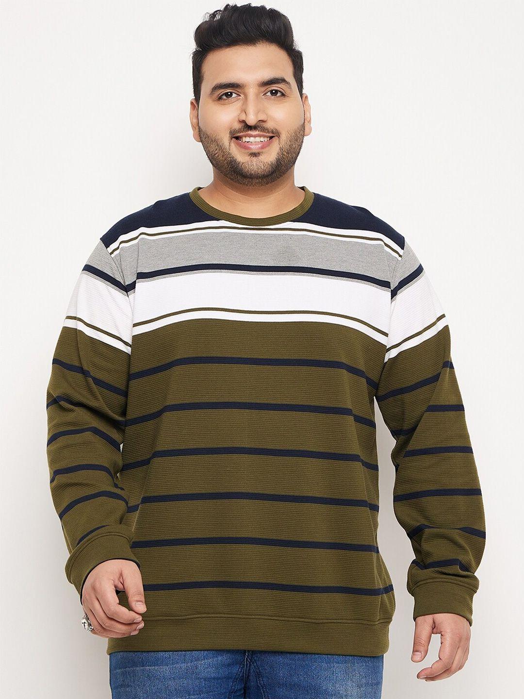 club york plus size striped cotton sweatshirt