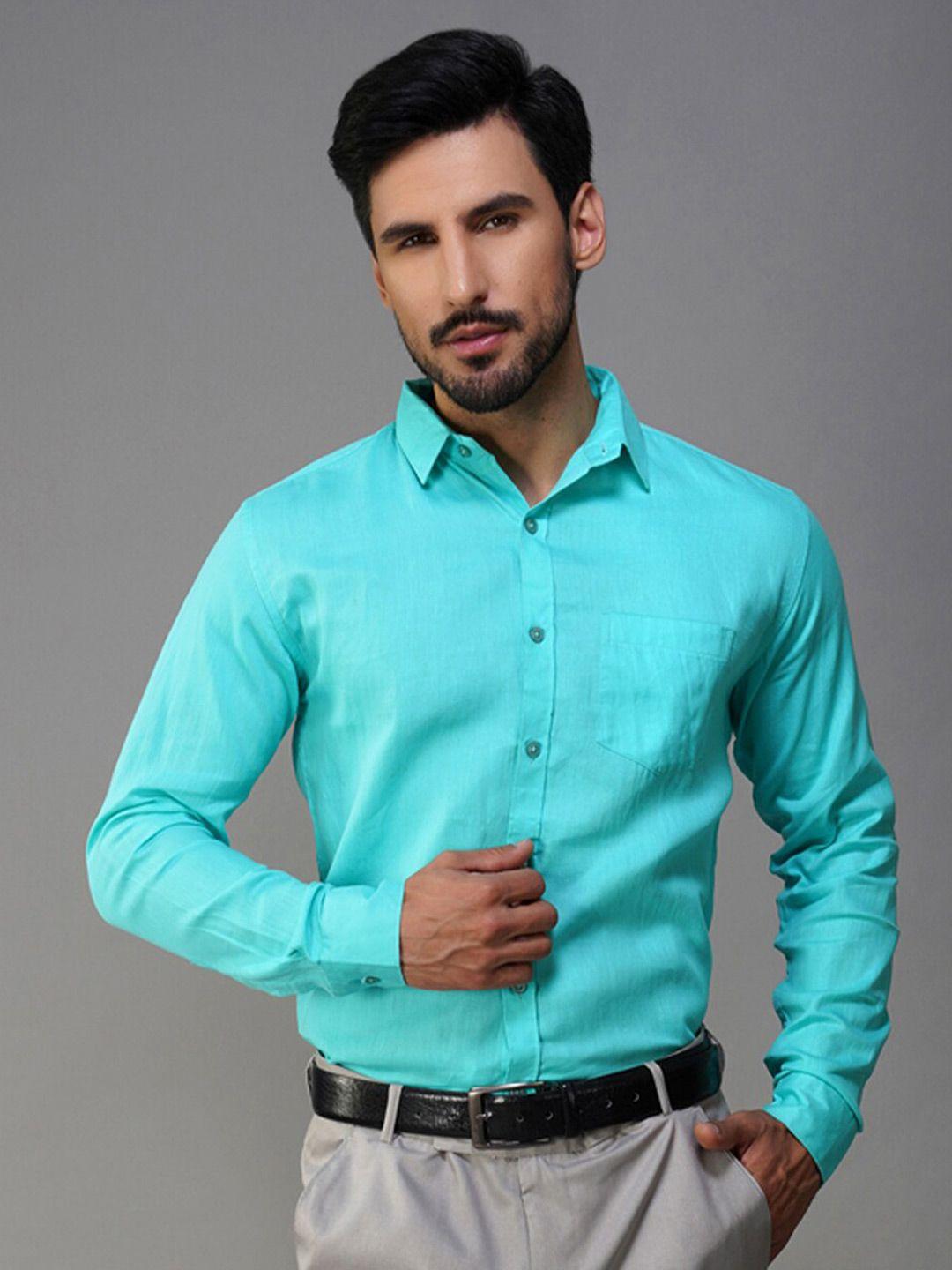 urban scissors india slim fit spread collar pure cotton formal shirt