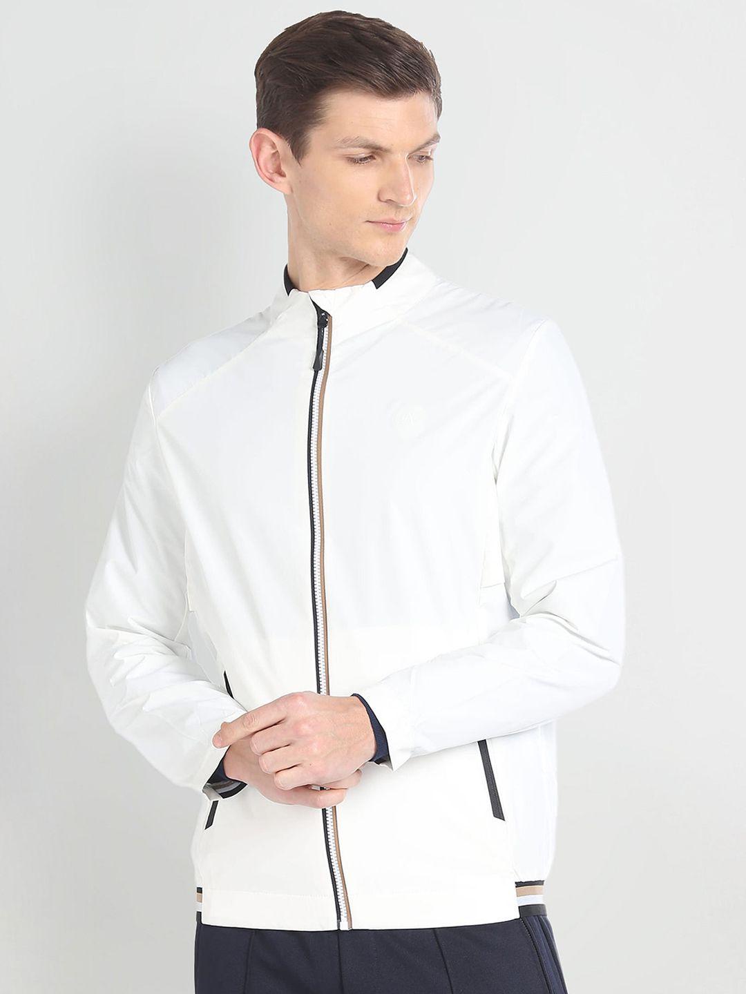 arrow sport mock collar windcheater bomber jacket