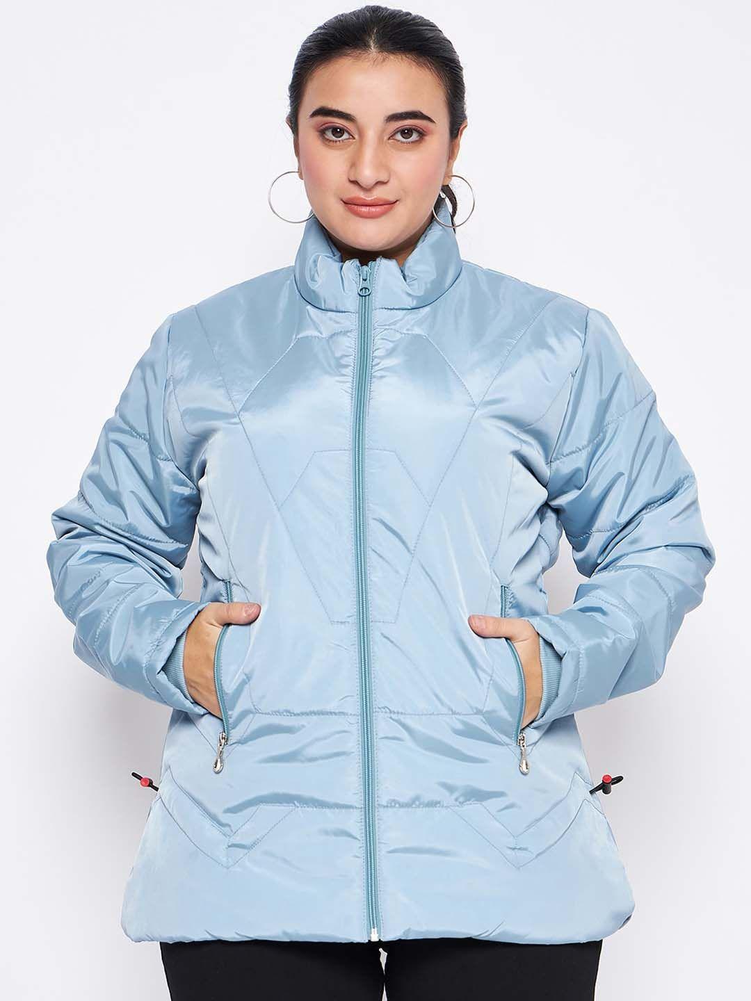 adobe plus size long sleeves lightweight puffer jacket