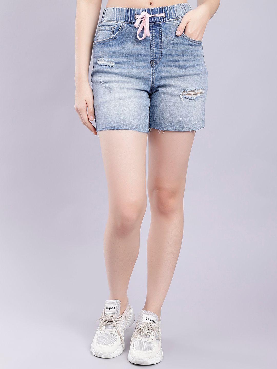 malachi women mid rise denim shorts