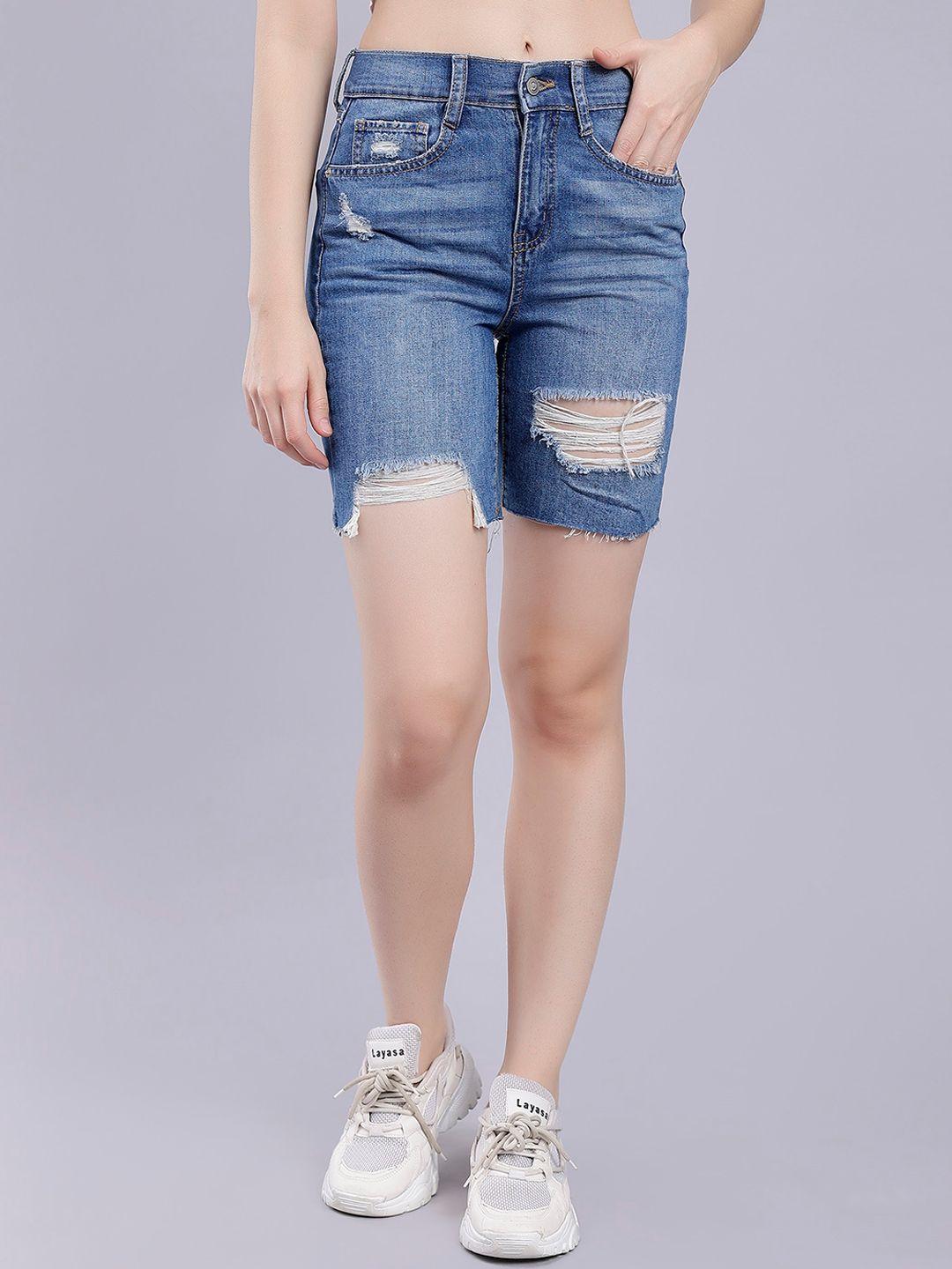 malachi women mid-rise denim shorts