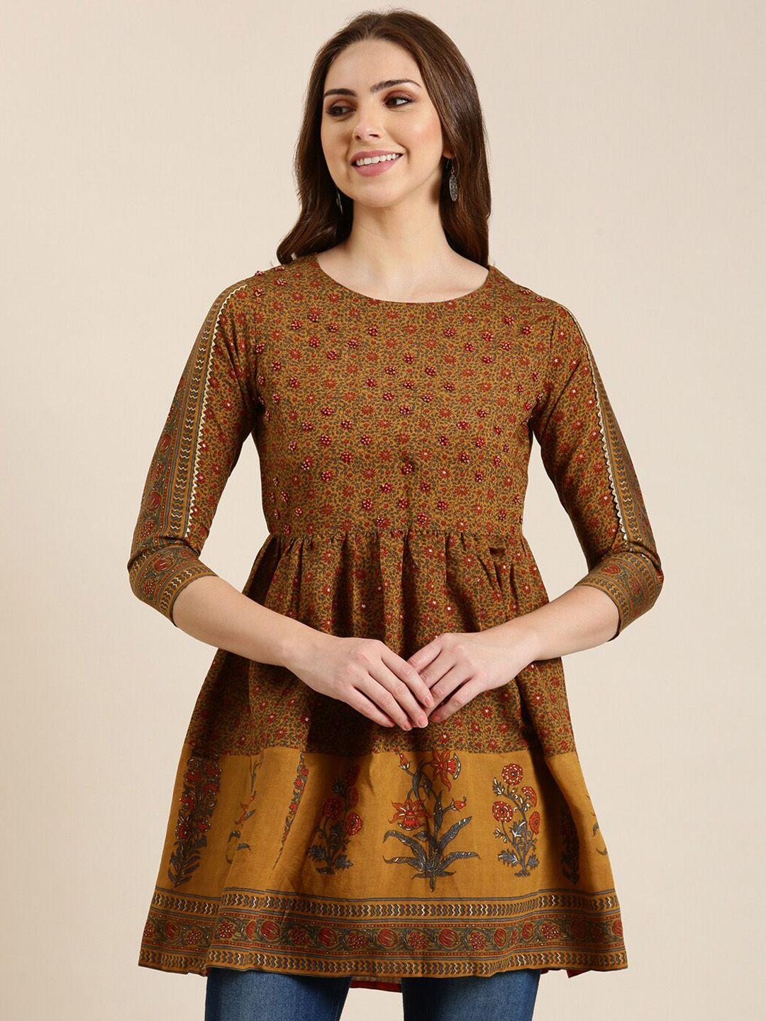 showoff floral printed  a-line kurti