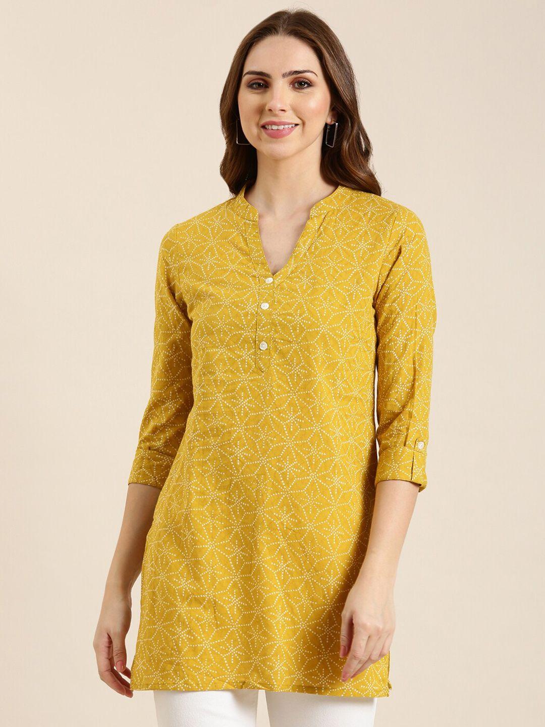 showoff geometric printed straight kurti