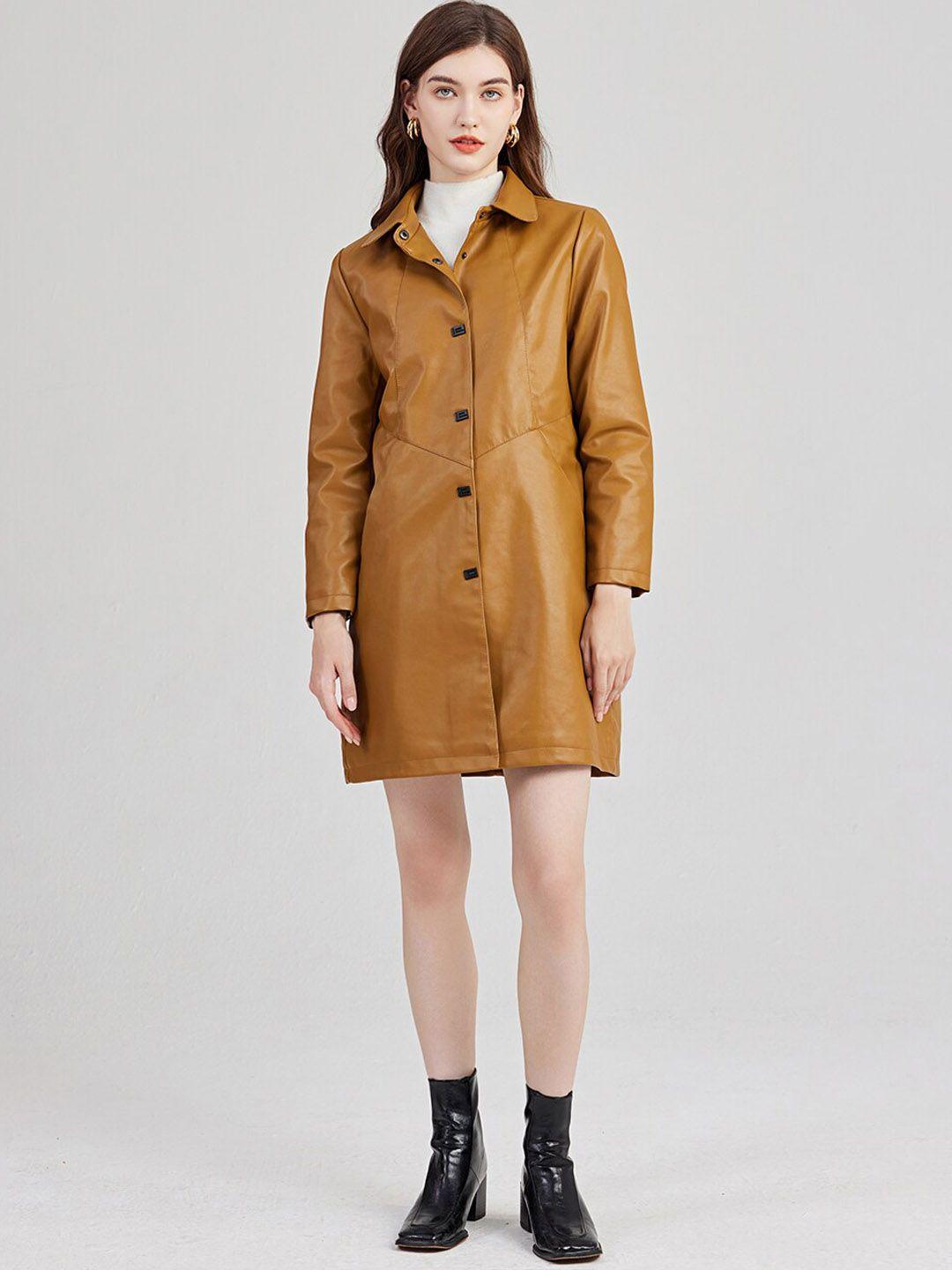 jc collection spread collar longline overcoat