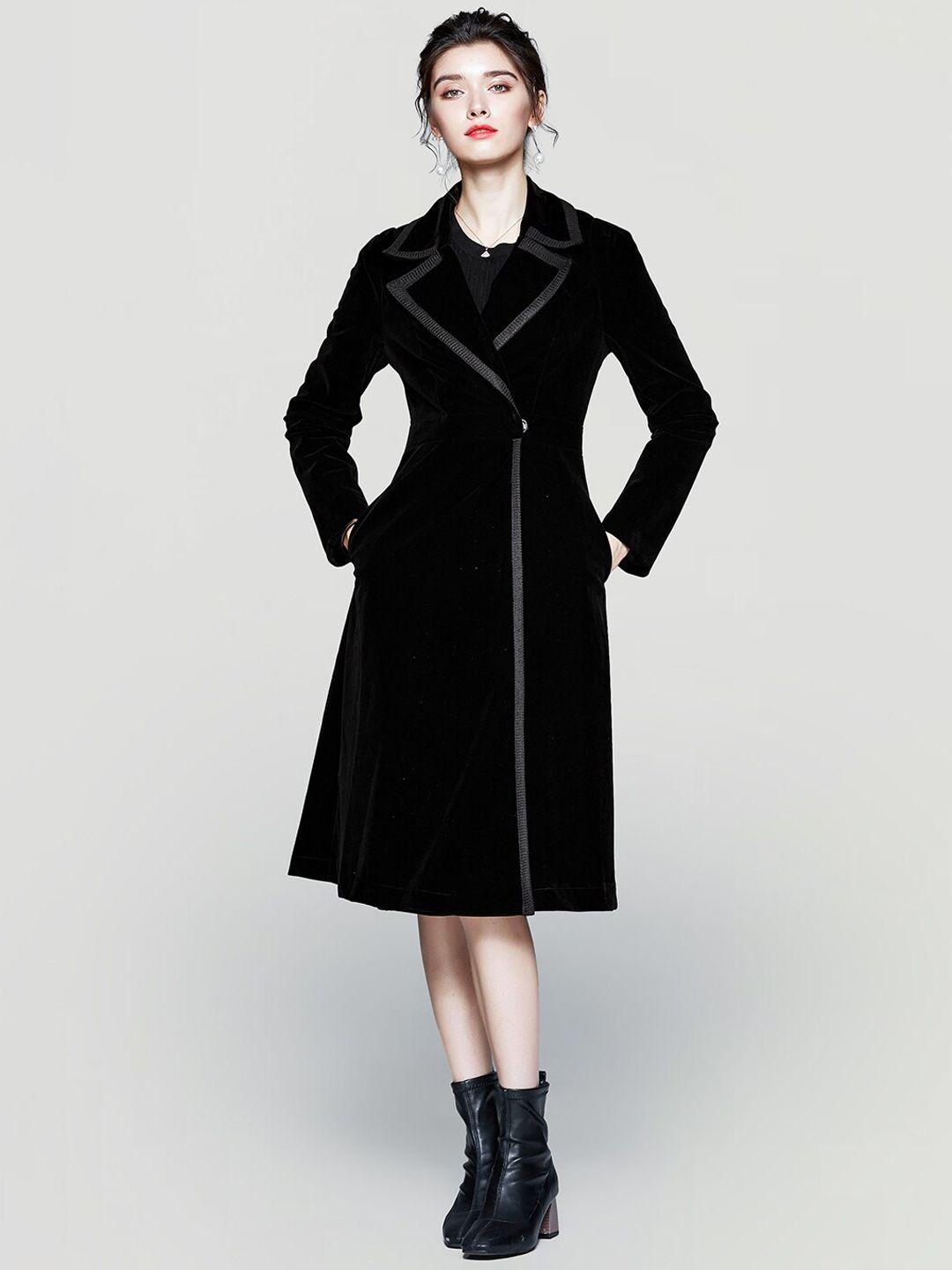 jc collection notched lapel longline trench coat