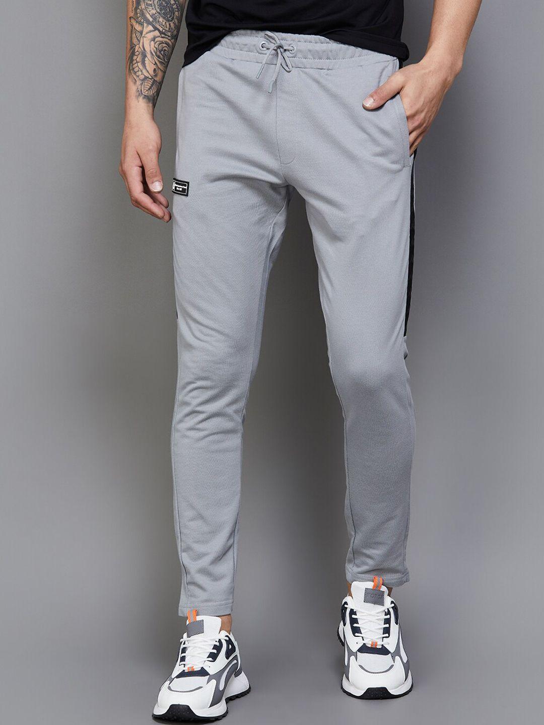 kappa men slim fit mid-rise cotton joggers